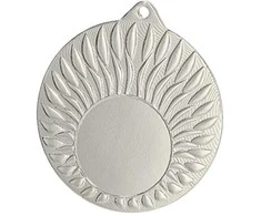 Detal Bendras sidabro medalis su vieta emblemai 25 mm - plieno