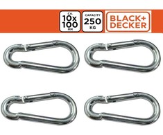 BLACK &amp; DECKER Juodas &amp; DECKER PLIENINIS KARABINAS 4VNT Juodas + DECKER 239965