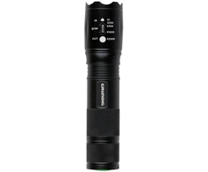 LATARKA TAKTYCZNA LED GRUNDIG MEGALIGHT 80LM ZOOM 5 TRYBÓW 200M aliumininės