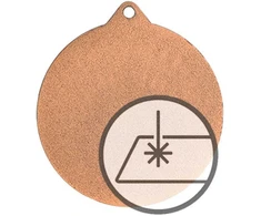 Detal Medalis su graviravimu ant laminato