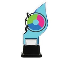 Detal Plexiglass trofėjus ant platformos - INDIVIDUALUS