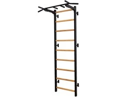 Medinė-metalinė gimnastikos sienelė su metaliniu skersiniu BenchK 311B