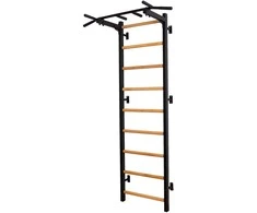 Medinė-metalinė gimnastikos sienelė su metaliniu skersiniu BenchK 311B