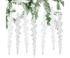 Edelman Kalėdinis rutulys Forma Plastikinis Saugus Varveklis aukštis: 18 cm 7 vnt. Mica
