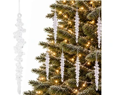 Edelman Kalėdinis rutulys Forma Plastikinis Saugus Varveklis aukštis: 18 cm 7 vnt. Mica
