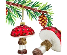 Edelman Eglutės papuošalas Formuotas Stiklinis Grybukas 8,5 cm MICA