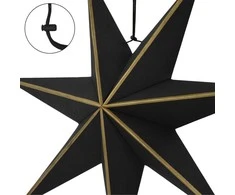 EDELMAN Pakabinė popierinė žvaigždė 75 cm juoda