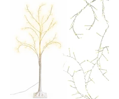 EDELMAN DEKORATYVINIS MEDELIS 180LED 150CM BALTA LUCA