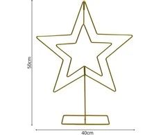 EDELMAN auksinė metalinė dekoratyvinė žvaigždė 50cm