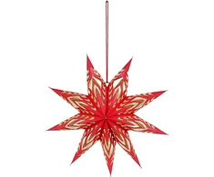 Kalėdinė dekoracija Edelman Dekoratyvinė kylanti žvaigždė popierinė FSC 18x60CM raudona 9 spindulių MICA