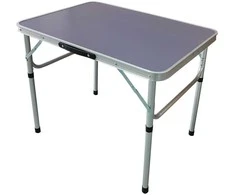 Enero Camp Sulankstomas kempingo staliukas 75x55x25–59 cm pilkas
