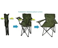 Sulankstoma žygio kėdė Enero camp, žalia