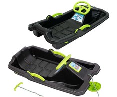Enero Rogutės PLASTIKOWE Z HAMULCEM I KIEROWNICĄ ADAŚ 84x43x25CM Juoda