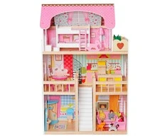 Enero Toys Medinis lėlių namelis su apšvietimu Enero