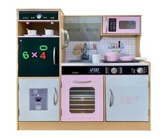Enero Toys Medinė vaikų virtuvė su LED