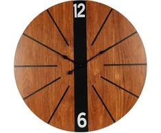 Excellent Houseware Sieninis laikrodis 60 cm rudas MDF