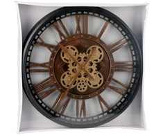 Redcliffs Excellent Houseware SUKIMAS SIENINIS LAIKRODIS, MECHANIZMAS, 50cm, RUDAS