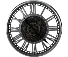 Redcliffs Excellent Houseware Sieninis laikrodis SUKAMASIS MECHANIZM 50CM Sidabrinis