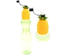 Excellent Houseware Sportinė gertuvė su šiaudeliu 500 ml žalia
