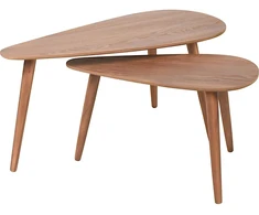 Home Styling Collection SVETAINĖS KAVOS STALIUKŲ RINKINYS 2 VNT. MDF MEDIENOS