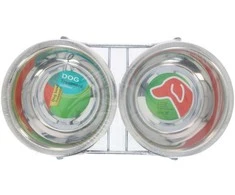 Terg Šunų ir kačių dubenėliai iš nerūdijančio plieno, 2 x 550 ml