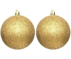 Mondex Christmas Decoration DEKORATYVINIS PLASTIKINIS KUMULYS, Saugus, 6 vnt., 80 mm skersmens, AUKSO