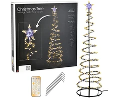 KOOPMAN Christmas decoration Choinka dekoracyjna 640LED WATERFALL180CM Juodas