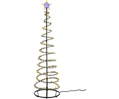 Koopman Choinka dekoracyjna 756LED Waterfall 210CM juodas