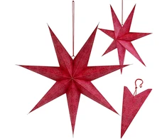 Christmas Gifts KOOPMAN DEKORATYVINĖ POPIERINĖ ŽVAIGŽDĖ 60CM RAUDONA
