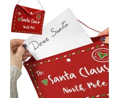 KOOPMAN KALĖDINIS VOKAS LAIŠKUI KALĖDŲ SENELIUI IŠ VELTO 26x16CM SANTA CLAUS 544637