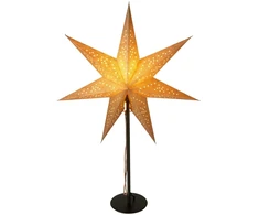 KOOPMAN Dekoracja świąteczna Christmas decoration Gwiazda dekoracyjna su podświetleniem LED wys:65CM CHAMPAGNE