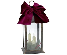 KOOPMAN Dekoracja świąteczna Affek Design Latarnia lampion adwentowy znicz LED 30CM 3 świece