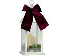 KOOPMAN Affek Design Latarnia lampion adwentowy znicz LED 49CM balta 3 świece