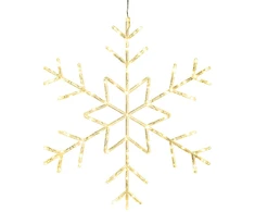 KOOPMAN Dekoracja świąteczna Christmas decoration Płatek śniegu dekoracyjny wiszący 120LED ciepły balta