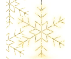 KOOPMAN Dekoracja świąteczna Christmas decoration Płatek śniegu dekoracyjny wiszący 120LED ciepły balta