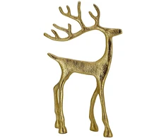 KOOPMAN RENIFER DEKORACYJNY METALOWY 19x31CM Auksinė