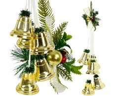 KOOPMAN Dekoracja świąteczna Party Deco Stroik dekoracyjny dzwoniki Dł. 71CM Champagne
