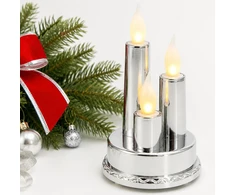 KOOPMAN baterijomis maitinama LED žvakė su laikmačio žibinto įdėklu, 14 cm