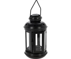 KOOPMAN ŚWIECZNIK NA TEA LIGHT LATARENKA 20CM Juoda