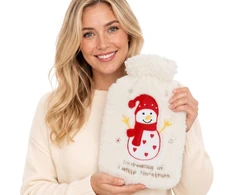 Koopman Termofor gumowy XMAS 1,75L Bałwanek balta