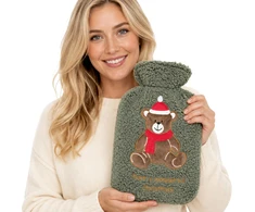 KOOPMAN TERMOFOR GUMOWY XMAS 1,75L ŚWIĄTECZNY MIŚ Žalias