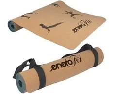 Korkinė jogos kilimėlis Enero Fit 183x61x0,4 cm