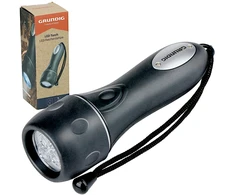 LATARKA RĘCZNA LED GRUNDIG 3 LED 16CM NA 2 BATERIE AA