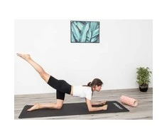 Kilimėlis sportui ir jogai Enero Fit, 183x61, juodas/pilkas