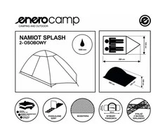 Enero Camp Turistinė palapinė Royokamp Splash With Tropic, 2 asmenims