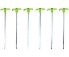 PALAPINĖS KUOLAI 19CM RINKINYS 6VNT METALAS PLASTIKAS CAMP ACTIVE 502991