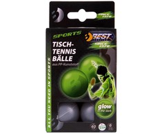 Best Sporting šviečiančios stalo teniso kamuoliukai 6 vnt