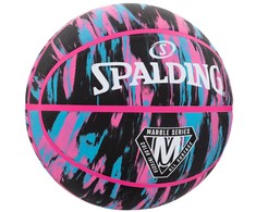 Krepšinio kamuolys Spalding NBA Marble, 7 dydis, rožinis