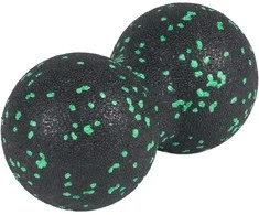 Masažo dvigubas kamuoliukas Enero Fit EPP, 8 cm, juodas