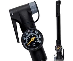 Mini dviračio pompa su manometru 120 psi (8 bar) juoda Dunlop